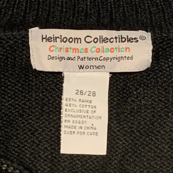 HEIRLOOM COLLECTIBLES CHRISTMAS COLLECTION 26-28 Cardinal Cardigan Zip Front - Picture 2 of 5